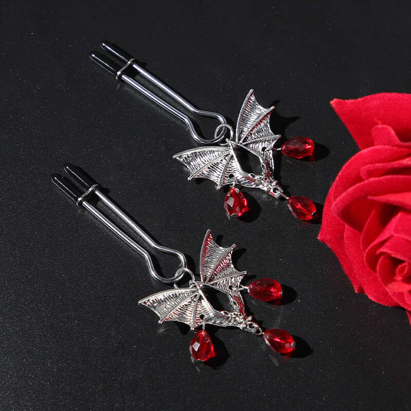 Sexy SM Props Stimulating Breast Beating Clip Masturbating clitoris Clip Strong Mimi Clip Bat Ruby SM Breast Clip