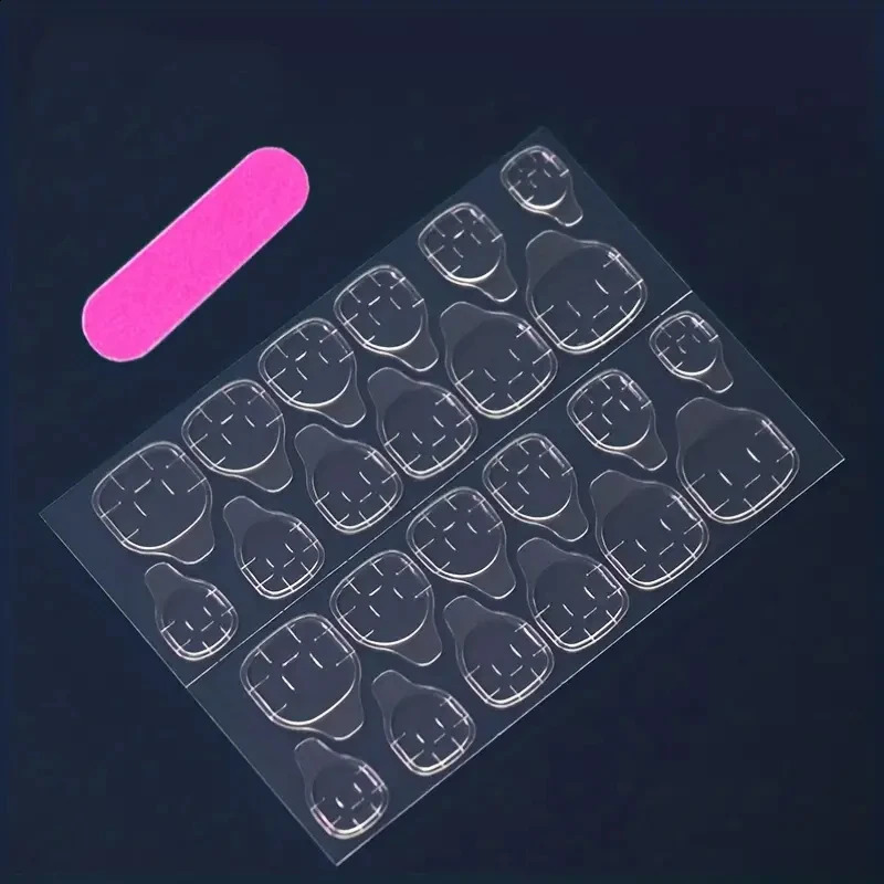 24pcs short square sweet and cool black cat eye white and explosive fake nails removable fake nail rubbing strip and jelly 240914