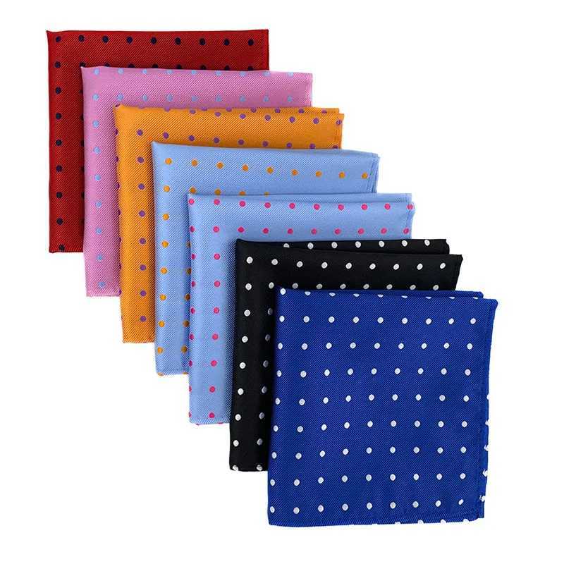 18 Style Paisley Polka Dot Mens Handkerchiefs Style Classic Polyester Pocket Towel Hanky Formal Business Suits Chest Towel GiftsX240921
