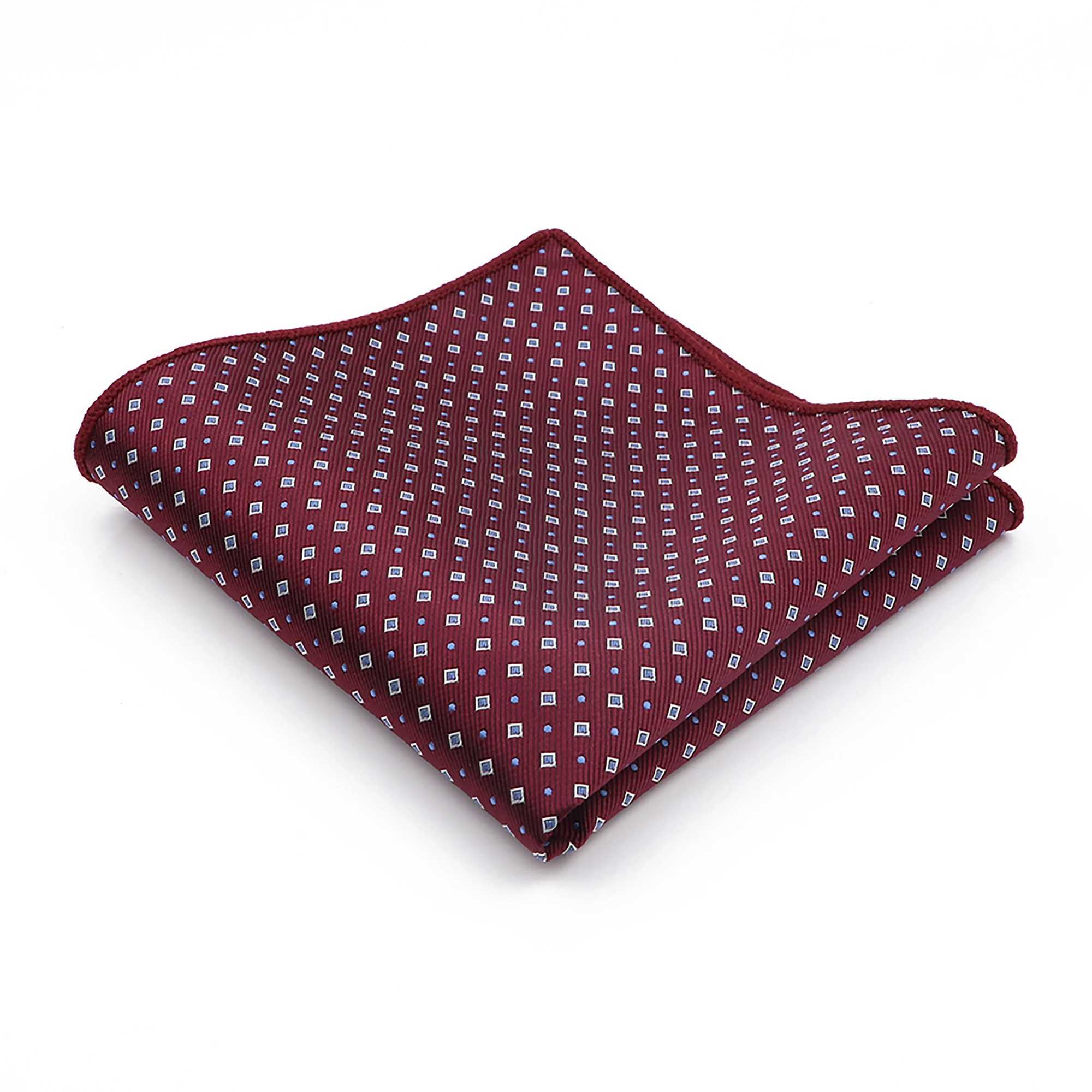 New Fashion Vintage Dot Floral Bohemia Mens Red Blue Hanky Pocket Squared Handkerchief For Party Dinner Tuxedo Suit AccessoriesX240921