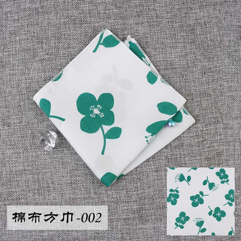 Advanced brand silk Kerchief mens floral print formal party pocket square handle set W240921