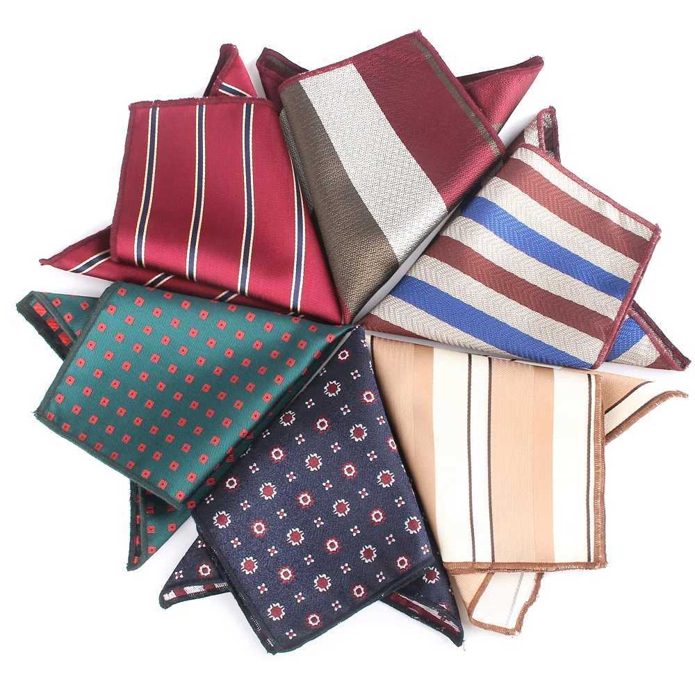 Jacquard Pocket Square For Men Women Striped Chest Towel Hanky Gentlemen Hankies Mens Suit Handkerchief Pocket Towel GiftsX240921