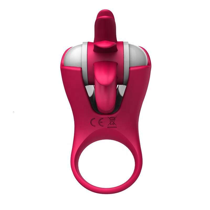 soft tongue licking and vibrating penis ring, powerful male penis ring with tongue licking function