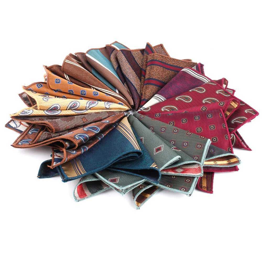 New Striped Pocket Square For Men Women Chest Towel Hanky Wedding Hankies Mens Suit Handkerchief Floral Pocket Towel For GiftsX240921