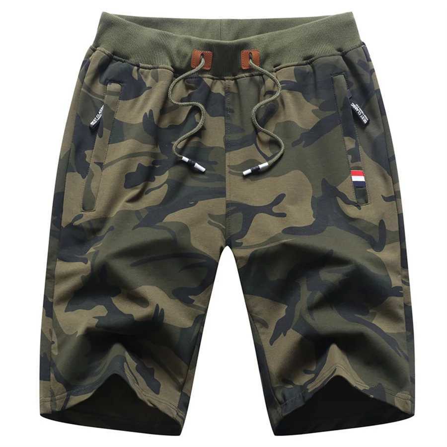 Oversize 7XL Summer Mens Camouflage Cargo Shorts Men Cotton Loose Short Pants Fitness Joggers Summer Elastic Waist Beach ShortsX240921