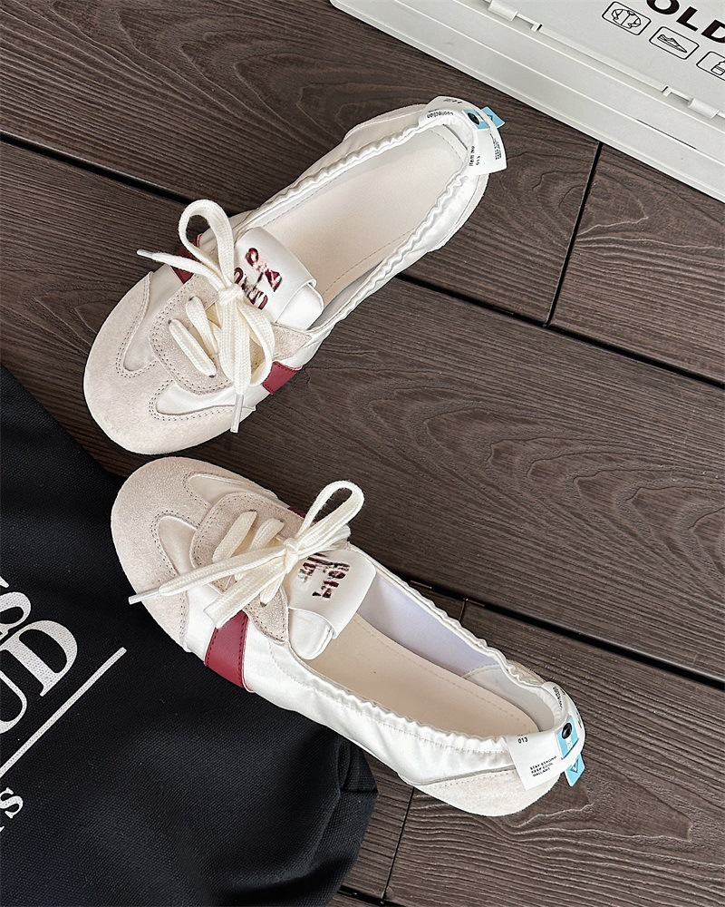 2024 Summer Casual Ballet Single Women's Board One Step White Small Fragrant Wind Comfortable Breathable Training Shoes
