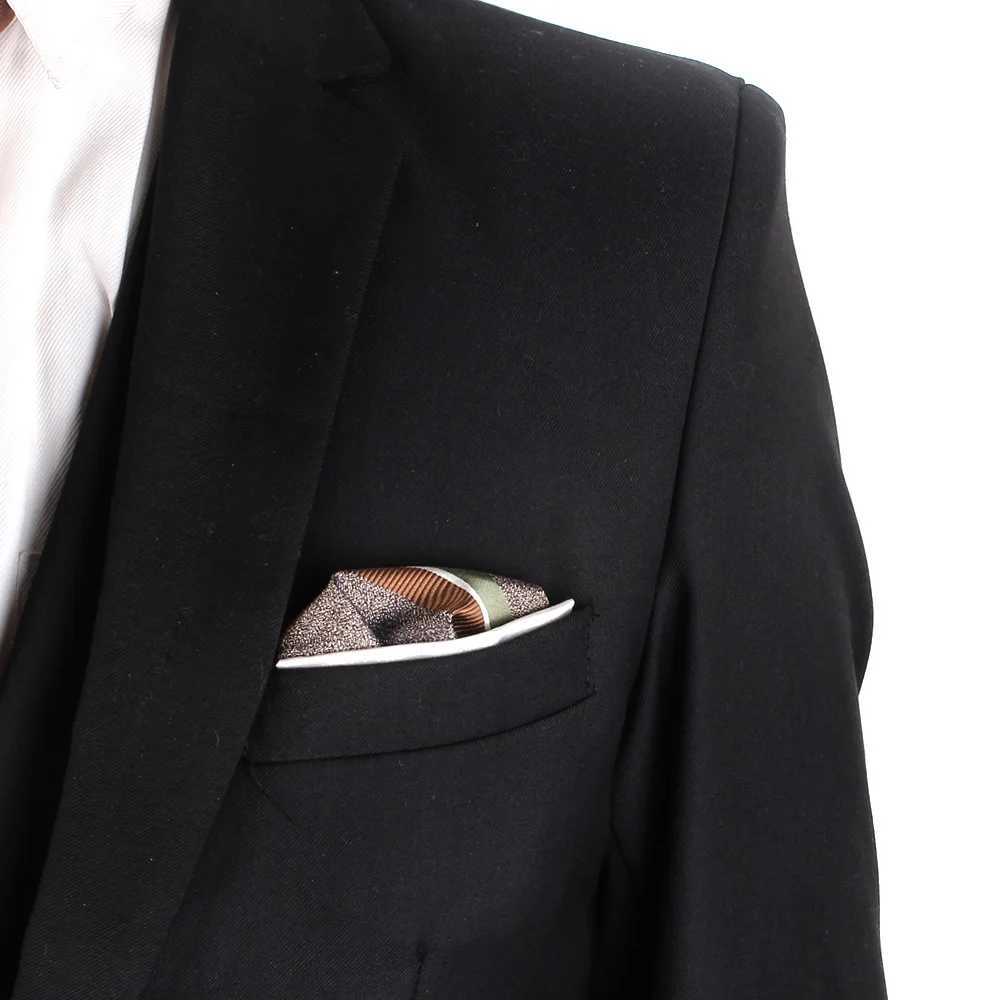 Multi colored pocket square set suitable for men women mens jacquard flower handkerchief wedding square handkerchief W240921