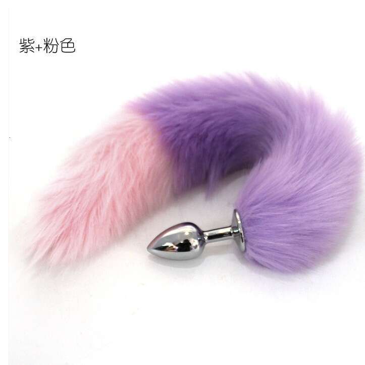 SM Sex Toys Double Color Tail Anal Plug Metal Anal Plug Adult Products Female SM Alternative Toys Masturbation Utensils