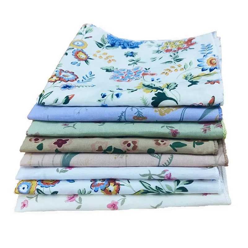 26x26cm Pure Cotton Flower Printed Womens Girl Hankies Handkerchiefs Soft Portable Children Square Hand Towels Party GiftX240921