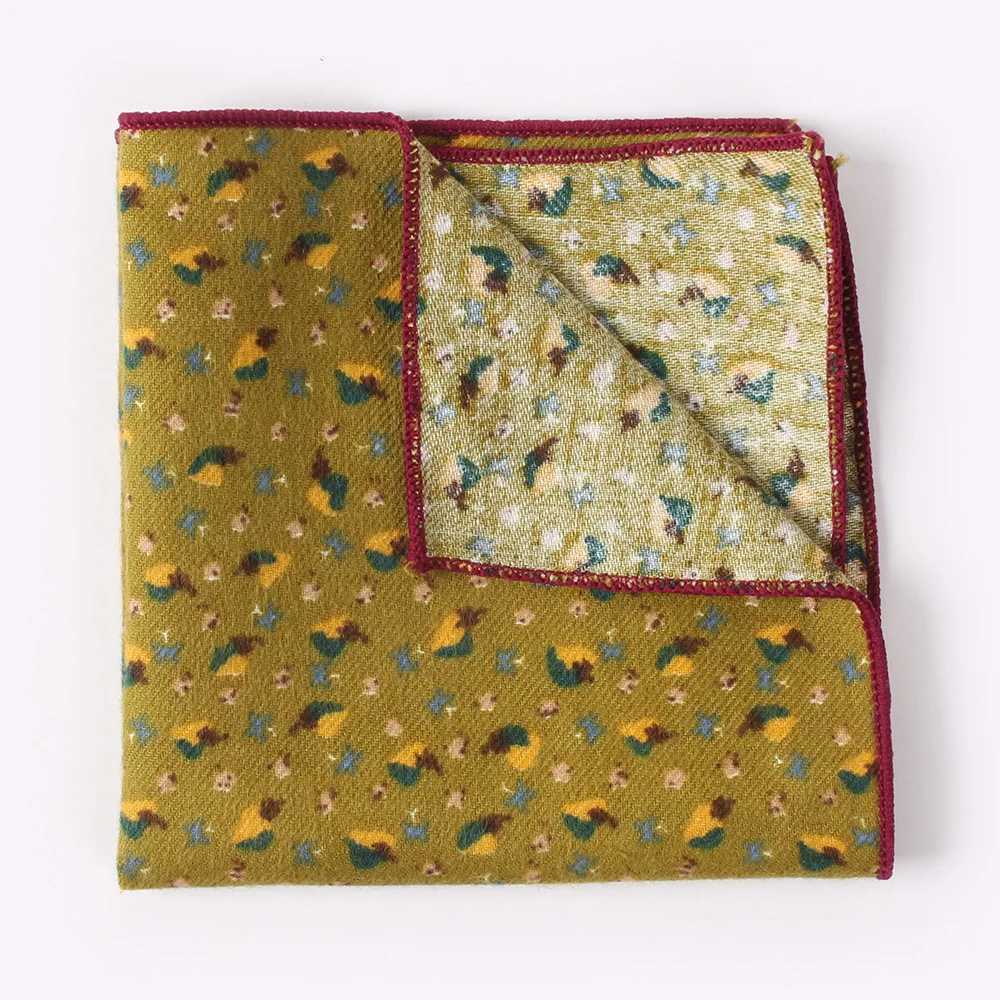 New High Quality Mens 100% Cotton Flower Handkerchief For Man Wedding Print Pocket Square Chest Towel SuitS Hankies 23*23cmX240921