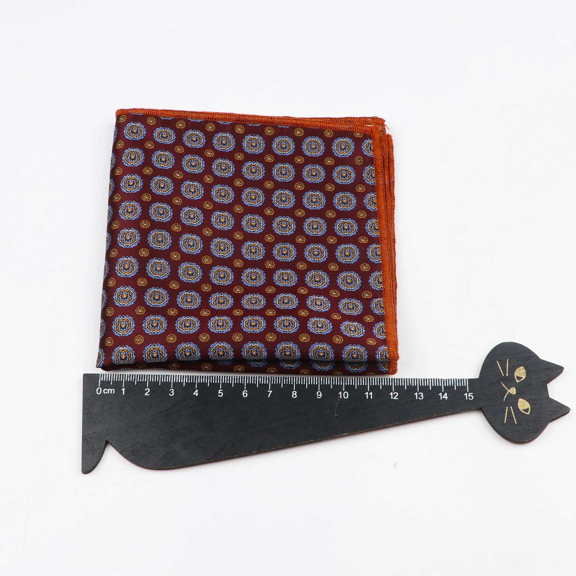 Polyester square mens scarf retro business suit fabric Hanji mens pocket square handle 24 * 24cm W240921