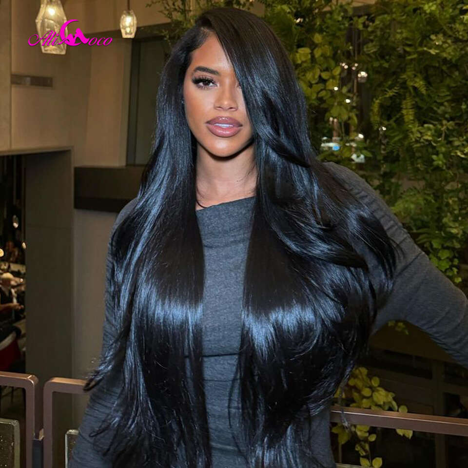 32inch Brown Highlights Blonde Body Wave Human 13x4 Transpaprent Lace Front Wigs Pre-Plucked Long Hair Wig For Woman