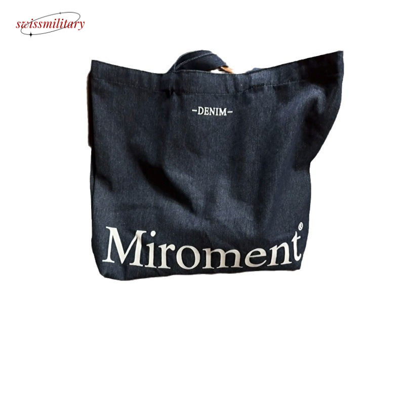 oversized capacity and denim texture. Single shoulder tote bag with high-end feel for girls #13 Swissmilitary