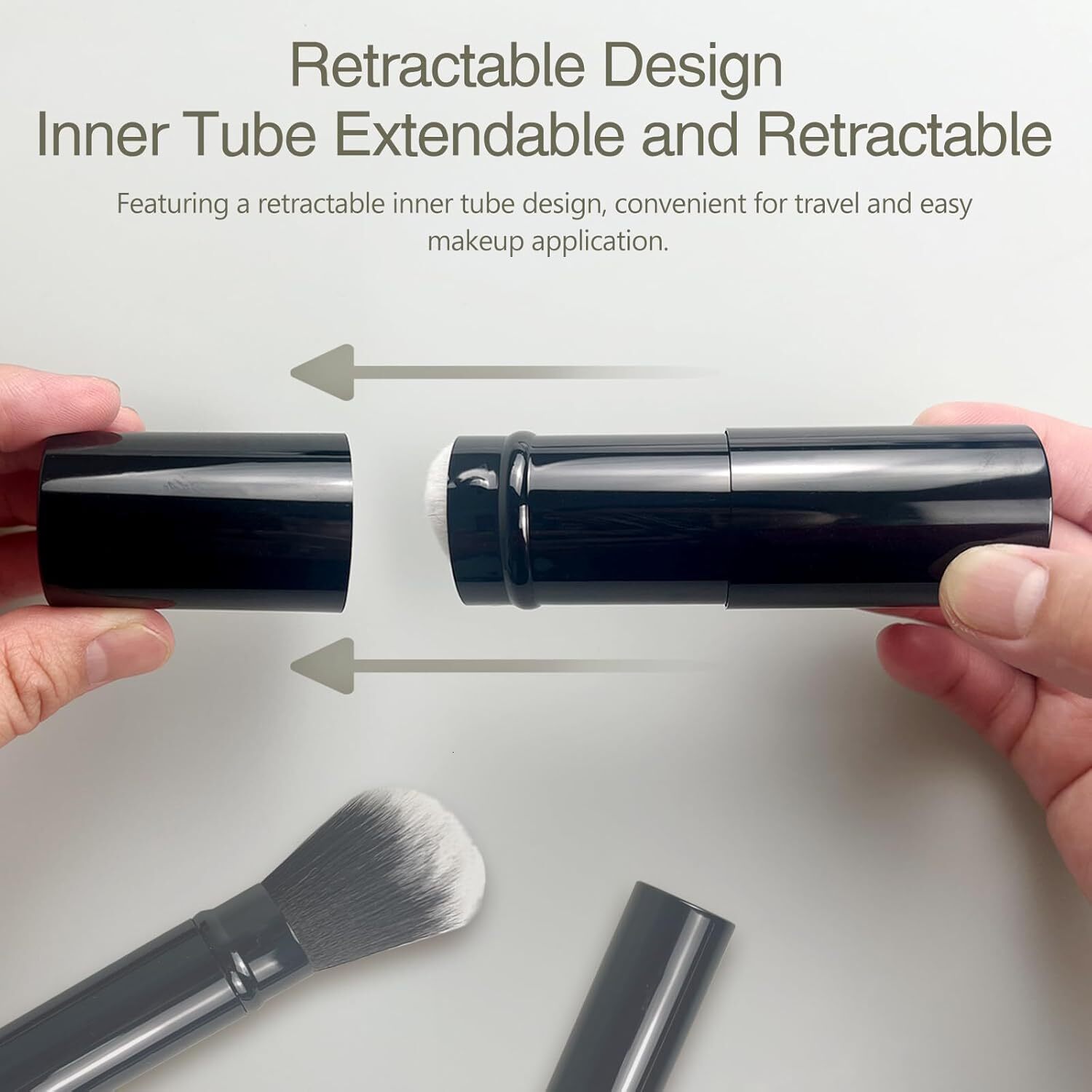 retractable spray gun kabuki brush suitable for all facial makeup and liquid foundation suitable for liquid face cream and foundation makeup aluminum 