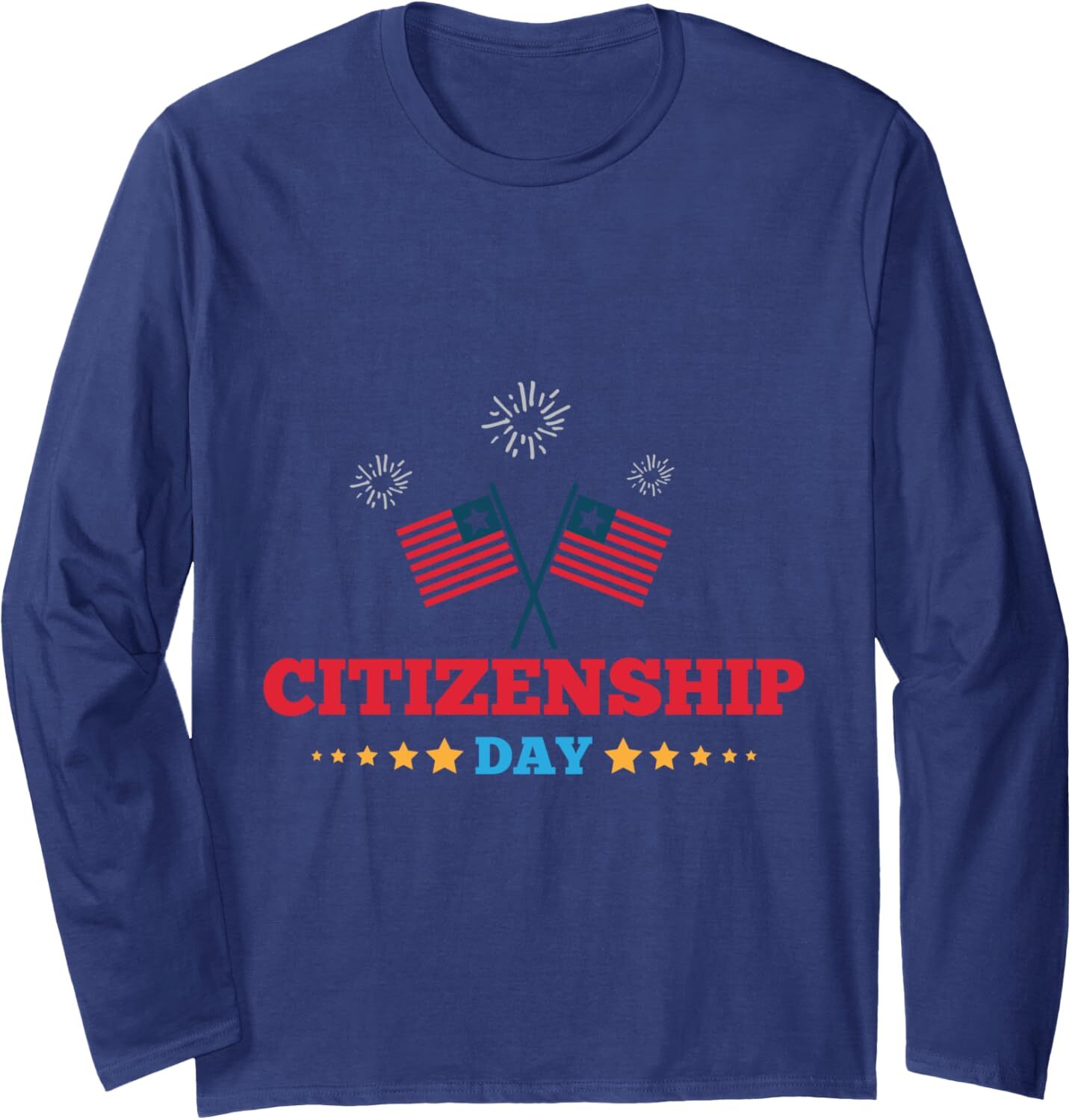 Long Sleeve Shirts for Men sweatshirt Happy CitizenShip Day American Flags Immigrant Gift Long Sleeve Tee Streetwear Casual tops clothes