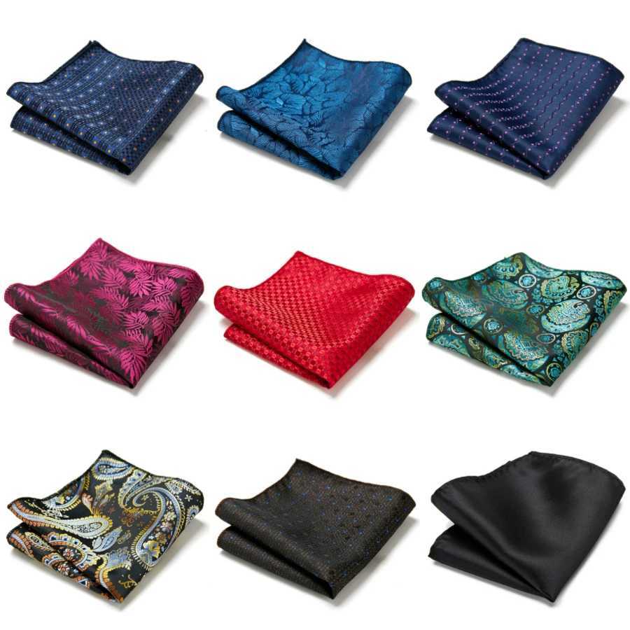 Pocket Square Handkerchief Nice Handmade Woven 100% Silk Hanky Pocket Square Printed hombre Pink Office Clothing accessoriesX240921