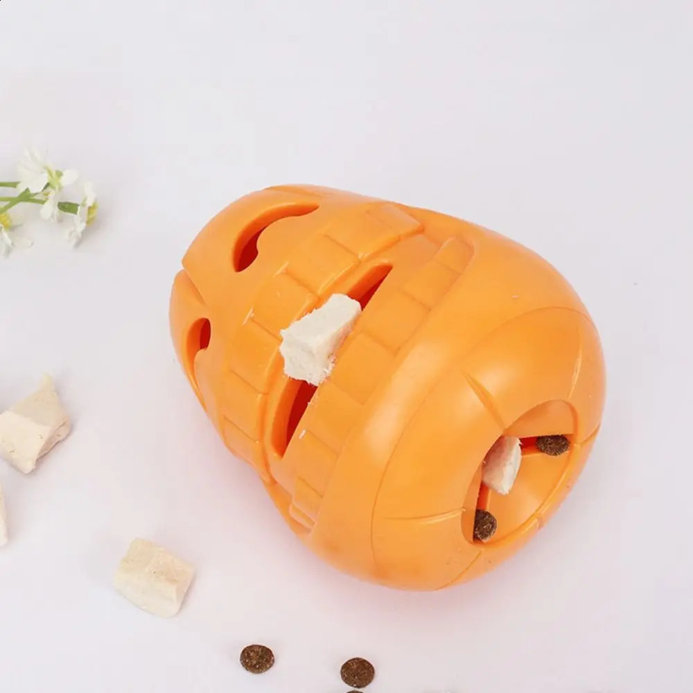 Bird Resist Pumpkin Leakage Food Toy Anti suffocation TPR Dog Chewing Toy Soft Halloween Dog Bite Toy Relieves Boredom 240914