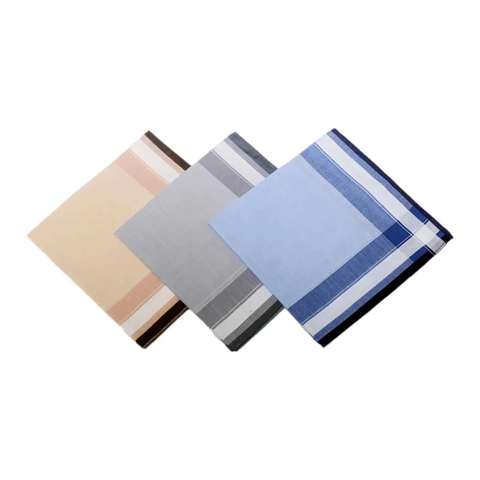 Pocket Square Hankies Kerchief Party Grooms Durable Cotton Men HandkerchiefsX240921