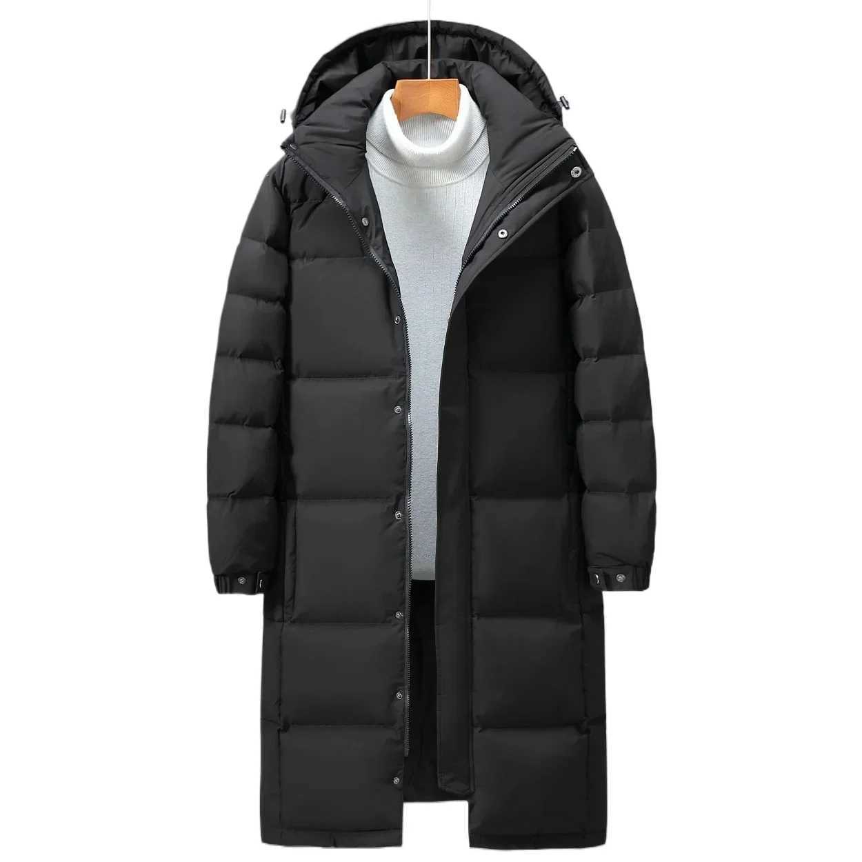 2024 Mens Winter Coat -30 Outdoor White Duck Down Jacket High Quality Mens Thick Warm Parkes Mens Long Coat W240920