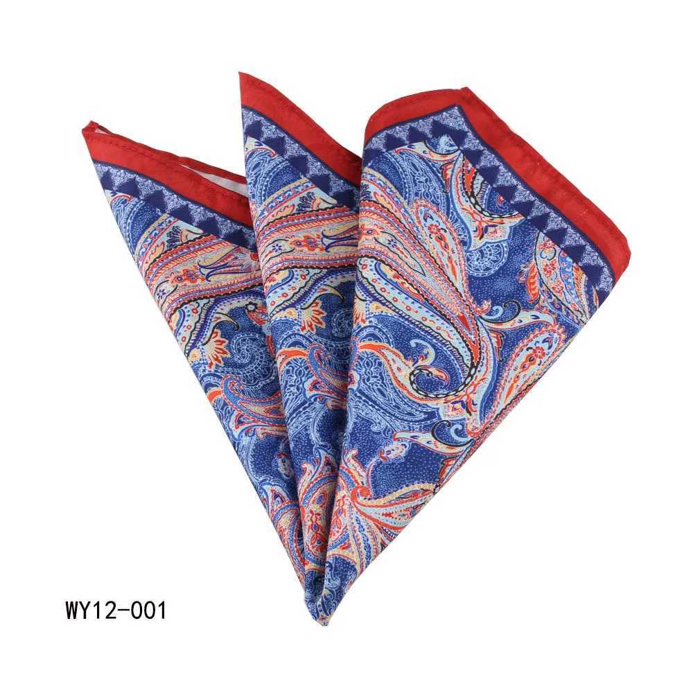 Linbaiway Vintage Floral Printed Handkerchief For Men and Women Paisley Floral Pocket Square Hankies Wedding Party Chest TowelX240921