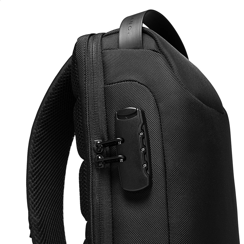 BANGE Mens Waterproof USB Oxford Cross Bag Anti theft Shoulder Strap Sling Multi functional Travel Messenger Luggage 240919