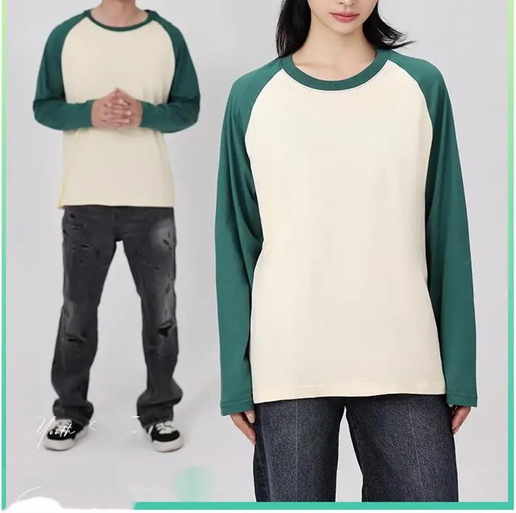 Long Sleeve Shirts for Men sweatshirt Mens Cotton T Shirt Long Sleeve Spring Autumn Sweatshirt Solid Round Neck Tees for Men Women Raglan Casual Tshir