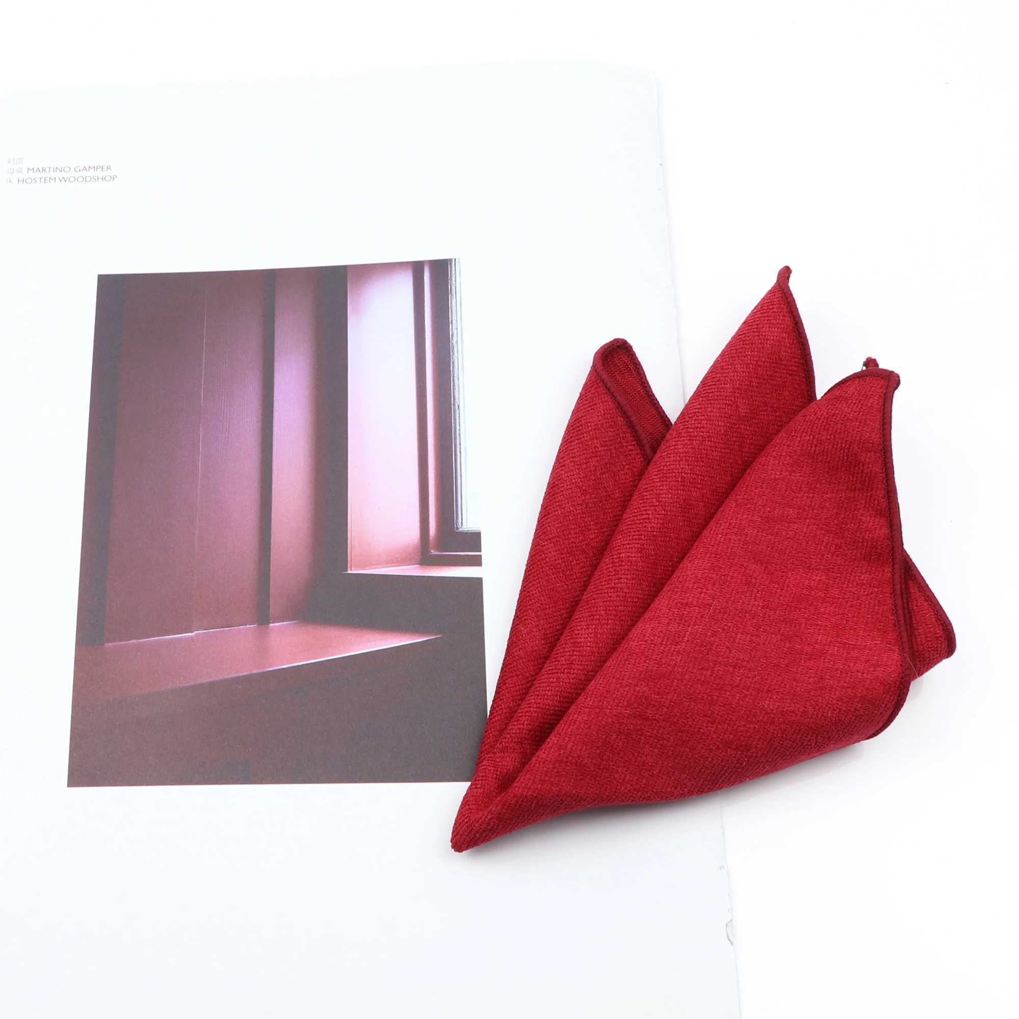 Super Soft Handkerchiefs Mens Colorful Solid Pocket Square Fashion Vintage Corduroy Hanky Suit Mens Business Wedding TowelX240921