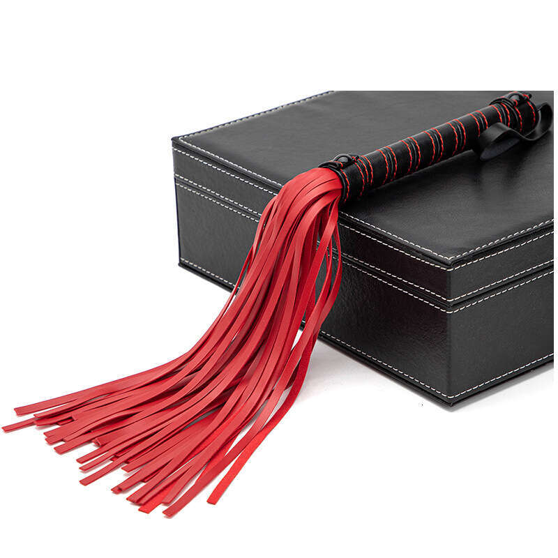 SM Prop Red Tassel Leather Whip Double Red Thread Sex Whip Cross border Hot Selling SM Execution Tool Whip Adult Products