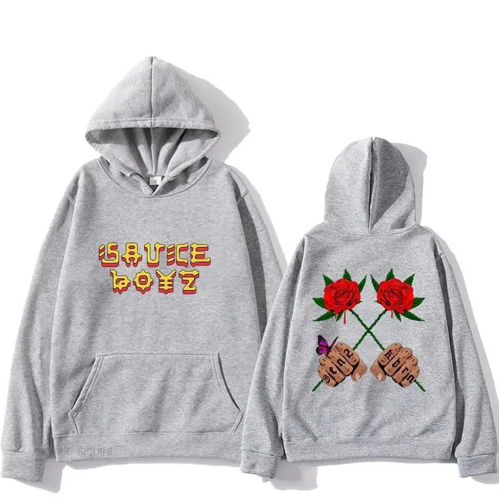 Autumn/Winter Hoodie Sportswear Eladio Carrion Sauce Boyz Monarca Hip Hop Sportswear Mens Hoodie Winter Clothing W240921