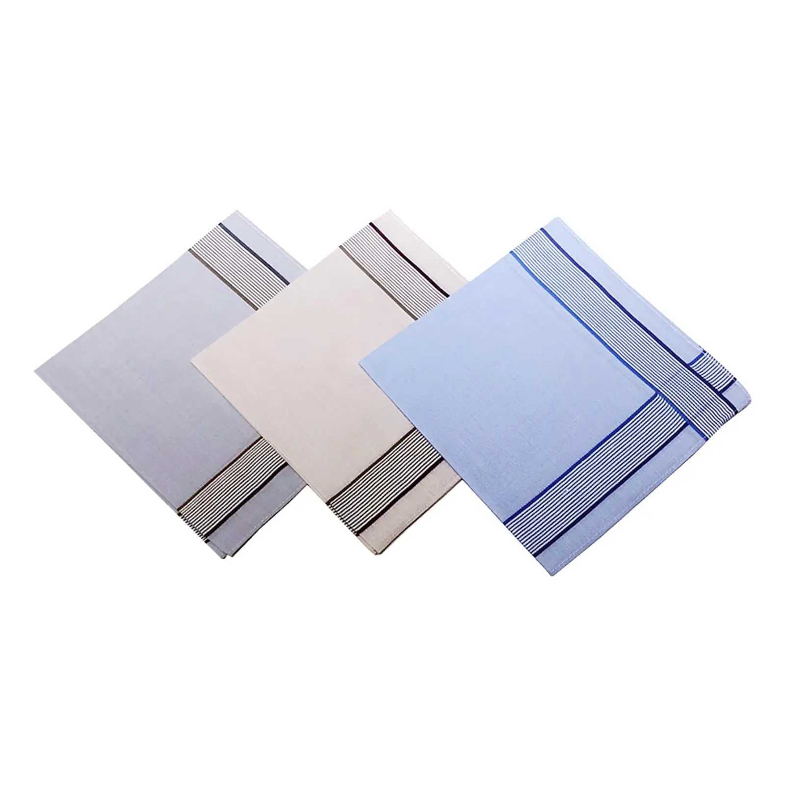 Pocket Square Hankies Kerchief Party Grooms Durable Cotton Men HandkerchiefsX240921
