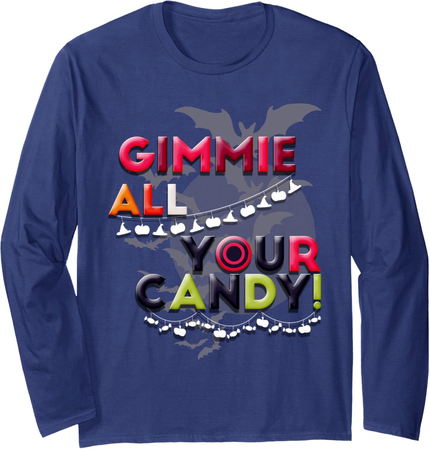 Long Sleeve Shirts for Men sweatshirt Gimmie all Your Candy Funny Trick or Treat Halloween Long Sleeve Tee Streetwear Casual tops clothes