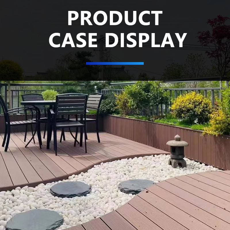 Outdoor plastic circular hole plastic wood flooring garden balcony villa boardwalk waterproof and anti-corrosion board courtyard board