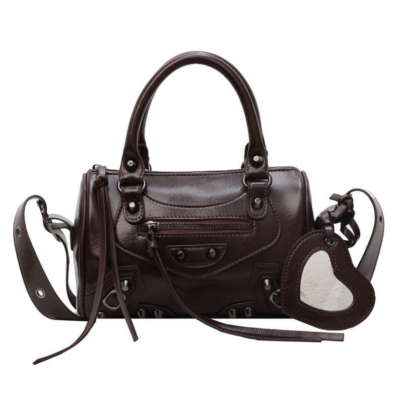 Trendy Cool Motorcycle For Women New Fashionable And Popular Handheld Pink Pillow Wide Strap Single Shoulder Crossbody Bag