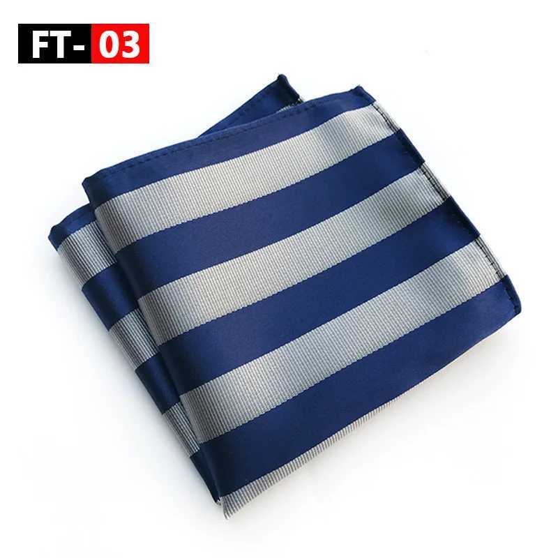 Blue Gray Yellow Pink Mens Handkerchief Striped Printed Hankies Silk Polyester Hanky Business Pocket Square Chest Towel 25*25CMX240921
