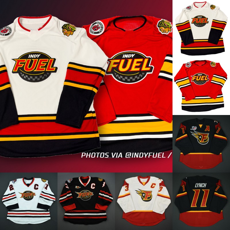 ECHL Indy Fuel Hockey Jersey Custom Any Name Number