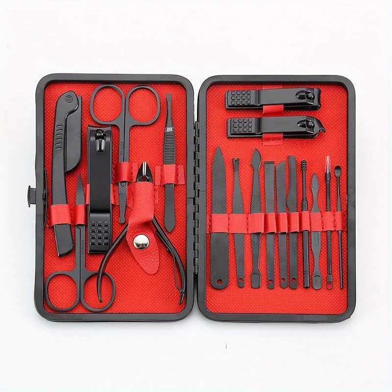 18 Pcs nail clipper nail tool set stratum corneum clipper and cutter set professional foot repair travel beauty M240921