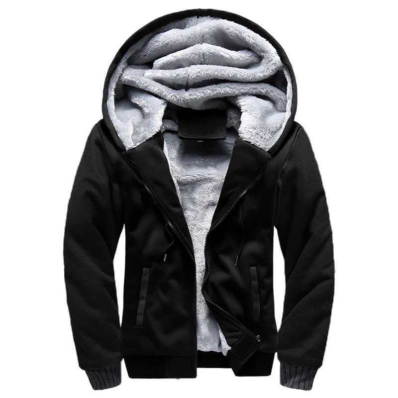 Mens Fleece Jacket Camouflage Thicken Jackets Hooded Coat Winter Long Sleeve Down Coats Casual Streetwear Mens Hoodies M240921