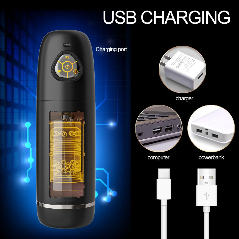 6in1 Advanced Male Masturbator Powerful Telescopic Rotating Electric Penis Pump Visual Oral Sex Toy for Men 241118