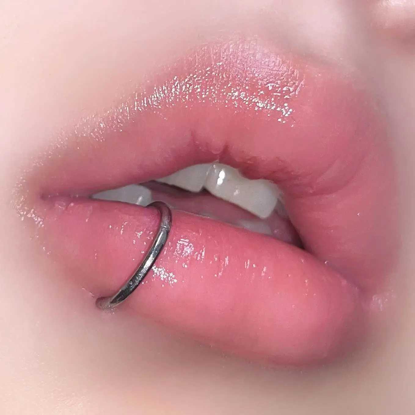 Punk 8/10/12mm Closed Ring Lip Ring Circle Piercing Lip Studs Goth Nose Ring Nasal Septum Piercing Earrings Fashion Body Jewelry Y240921