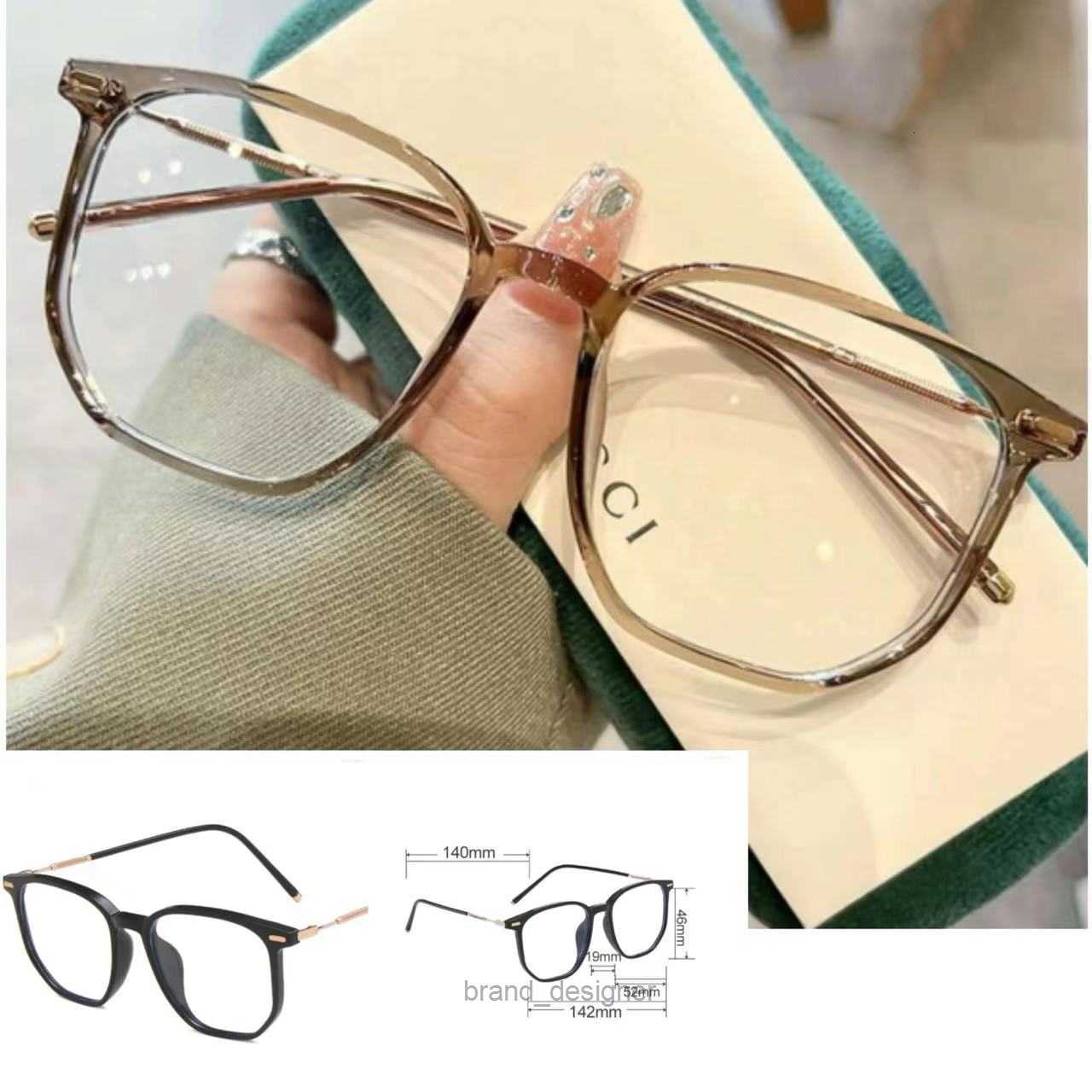 Ladies Glasses Designer Sunglasses Luxury Glasses 2024 New Anti Blue Light Glasses Frame Finished Product Home Same Green
