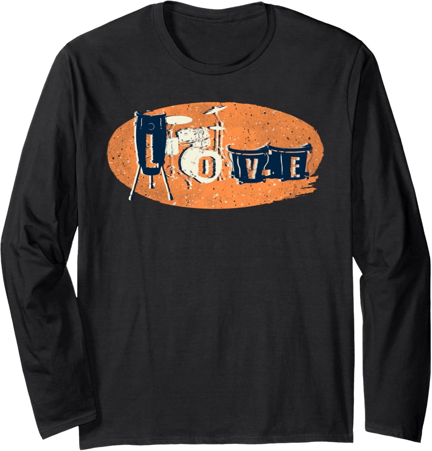 Long Sleeve Shirts for Men sweatshirt Love with Percussion Intruments Cute Drummer Gift Long Sleeve Tee Streetwear Casual tops clothes