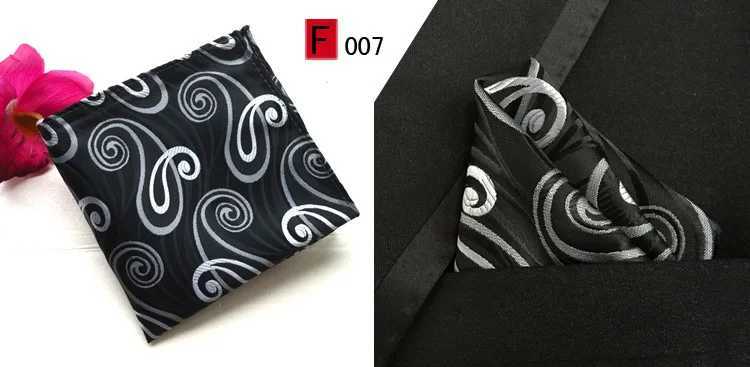 GUSLESON Mens Fashion Silk Screen Handle Business Leisure Square Pocket Handle Wedding Hanks W240921