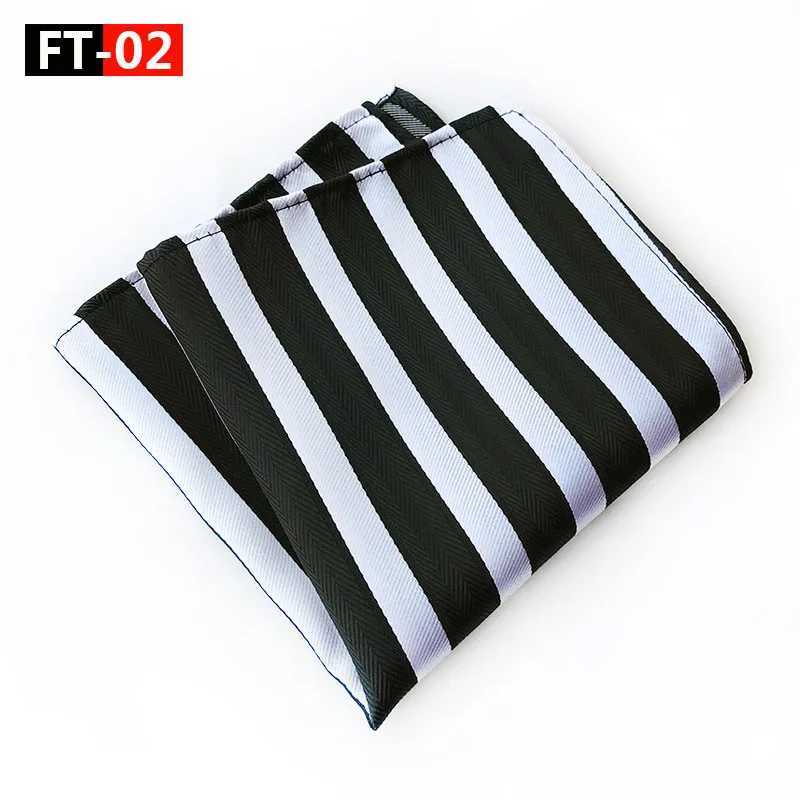 Blue Gray Yellow Pink Mens Handkerchief Striped Printed Hankies Silk Polyester Hanky Business Pocket Square Chest Towel 25*25CMX240921