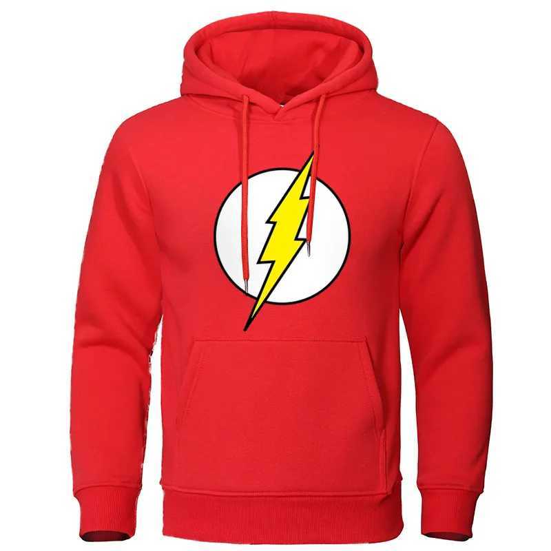 BIG BANG Theory Mens Hoodie Lightning Print Mens Hoodie Fashion Casual Clothing Loose Large Zipper Sweatshirt W240921