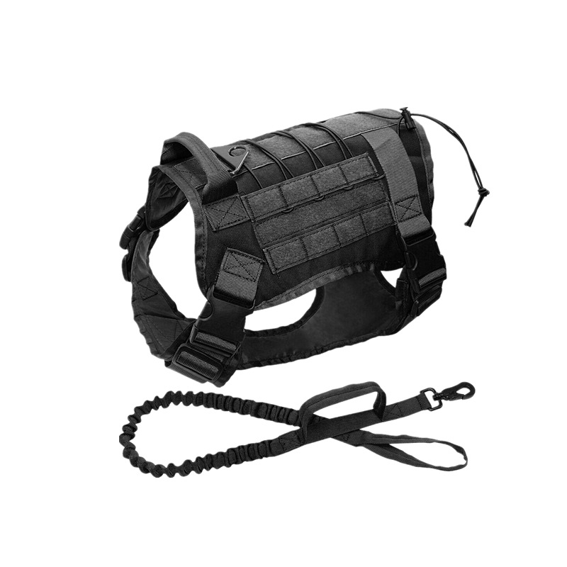 Halloween Outdoor dog tactical vest nylon camo waistcoat strap
