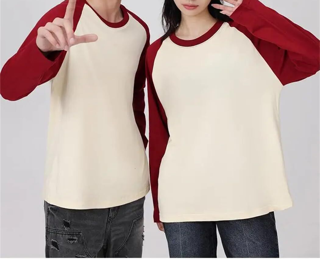 Long Sleeve Shirts for Men sweatshirt Mens Cotton T Shirt Long Sleeve Spring Autumn Sweatshirt Solid Round Neck Tees for Men Women Raglan Casual Tshir