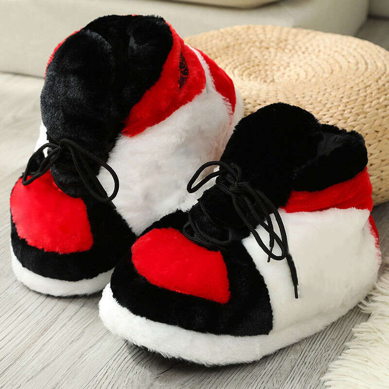 Cute Cartoon Plush Winter Cotton Soft Sneakers for Women and Men