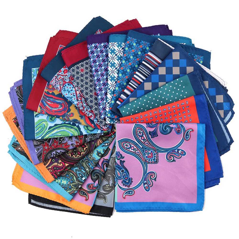 Customized Smith new 30x30cm pocket square Paisley pocket square fashionable mens handle floral strip handle mens pocket W240921