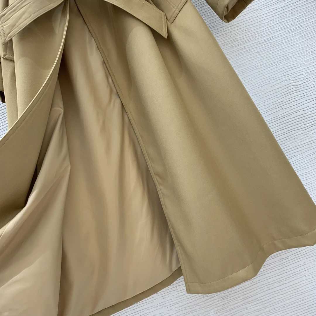 2024 Early Autumn New Style Womens Fashion Embroidery Personality Design Zipper Lapel Long Trench Coat Jacket 43-0350X240921