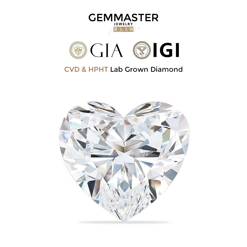 Heart Lab Grown Diamond D E F Color VVS 3EX Loose Diamond CVD HPHT 1ct 2ct 5ct Lab Diamond IGI GIA Certified VS VVS Diamond
